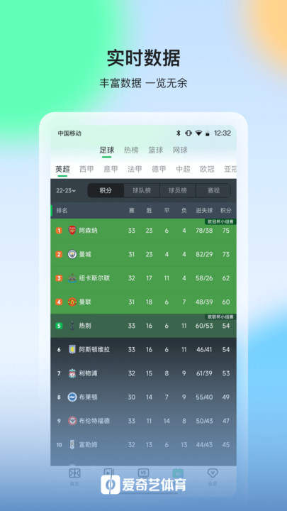 愛奇藝體育免費(fèi)app