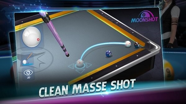 臺(tái)球3d手機(jī)游戲(billiards 3d moonshot)