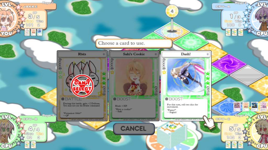 特别好评动漫风类大富翁游戏《100%鲜橙汁》现已在Steam开启限时免费活动