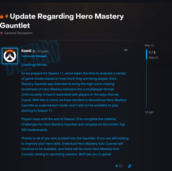 仅推出4个月 《守望先锋2》将砍掉仅存PvE模式之一