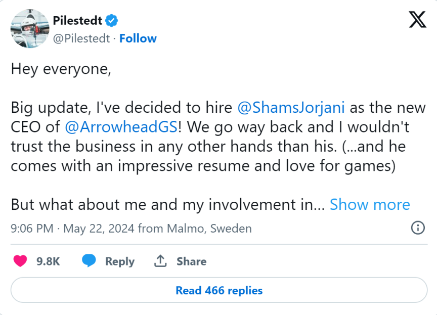 《地狱潜者2》换新CEO 销量破1200万套